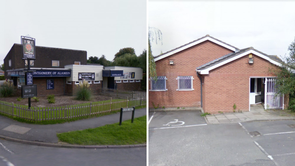 The plans will see a new building built on the car park of The Montgomery of Alamein pub (images via google.maps)