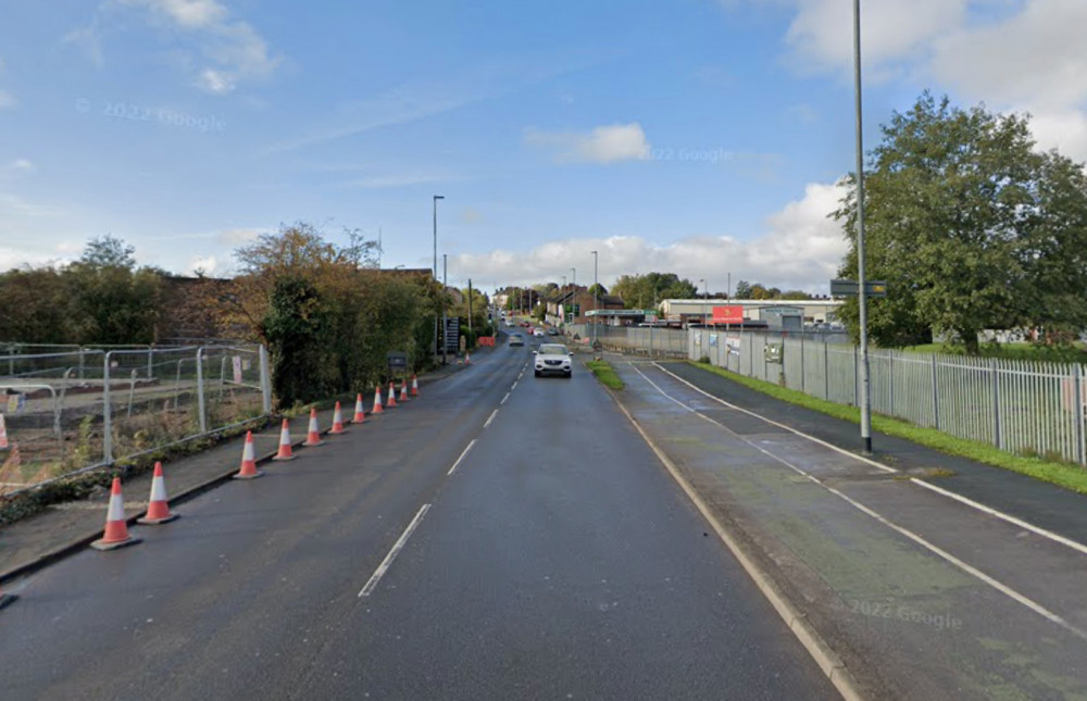 Police spotted a car driving dangerously on Anchor Road, Adderley Green, on Sunday (Google).