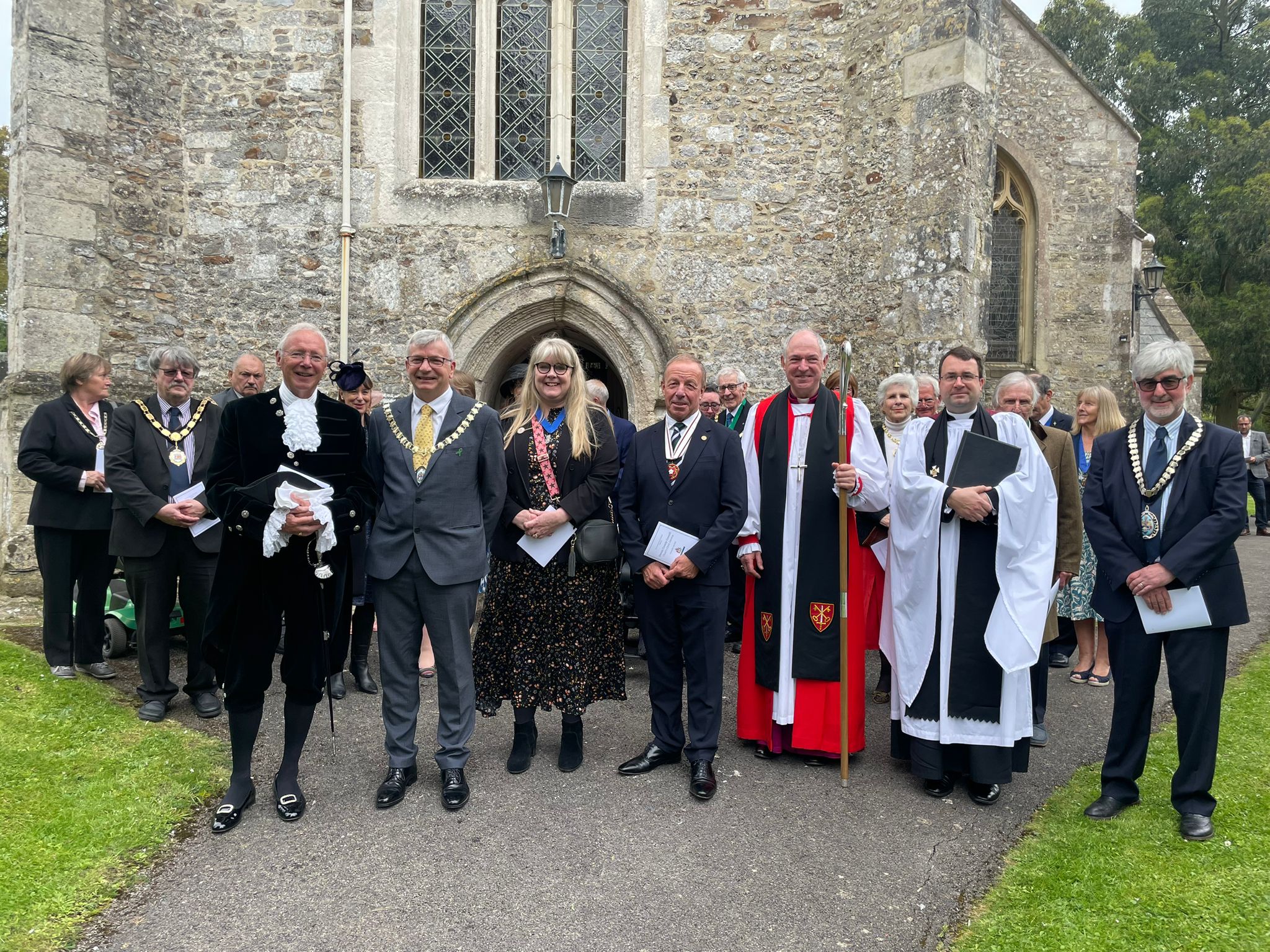 Cllr Ian Hall pictured with sealing guest outside Musbuty Paris Church