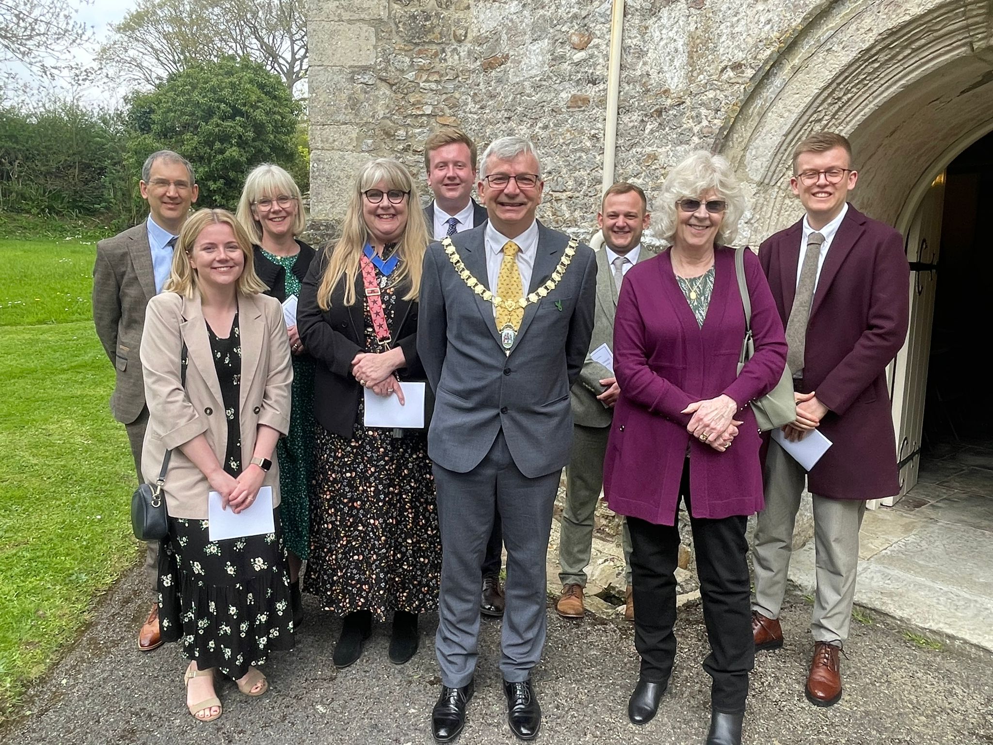 Cllr Ian Hall and guests