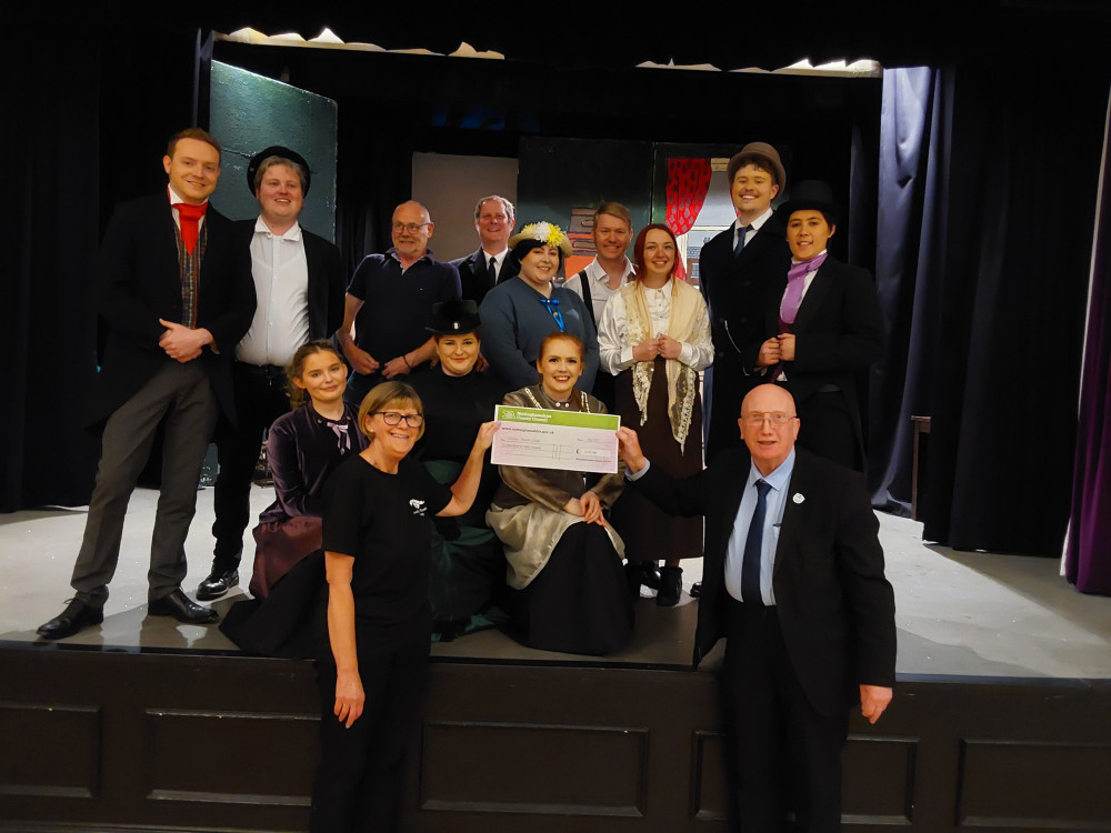 A performing arts group from Hucknall has been given a financial boost by Nottinghamshire County Councillor John Wilmott to help support ongoing costs. Photo courtesy of Ashfield Independents. A performing arts group from Hucknall has been given a financial boost by Nottinghamshire County Councillor John Wilmott to help support ongoing costs. Photo courtesy of Ashfield Independents.