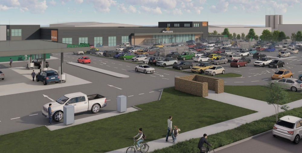 New Morrisons supermarket to be built. How a new Stevenage Morrisons, not far from Great Ashby, could look. Credit: Whittam Cox/Stevenage Borough Council New Morrisons supermarket to be built. How a new Stevenage Morrisons, not far from Great Ashby, could look. Credit: Whittam Cox/Stevenage Borough Council