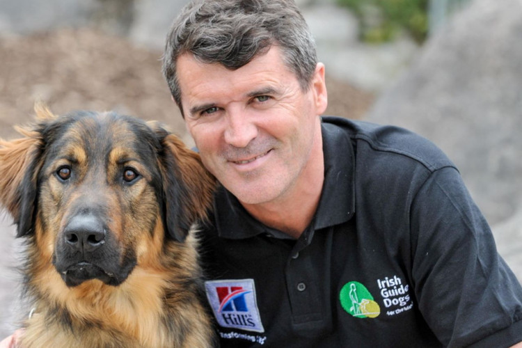 If you want loyalty - buy a dog, Roy Keane with Guide Dog (Picture Irish Guide Dogs for the Blind)