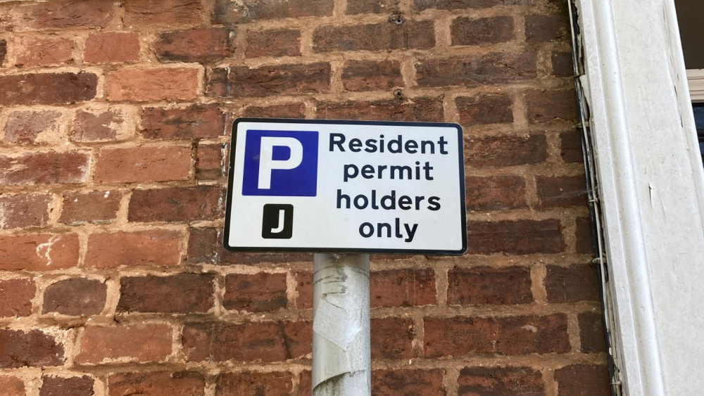 A residents' parking sign, Exeter (Nub News/ Will Goddard)