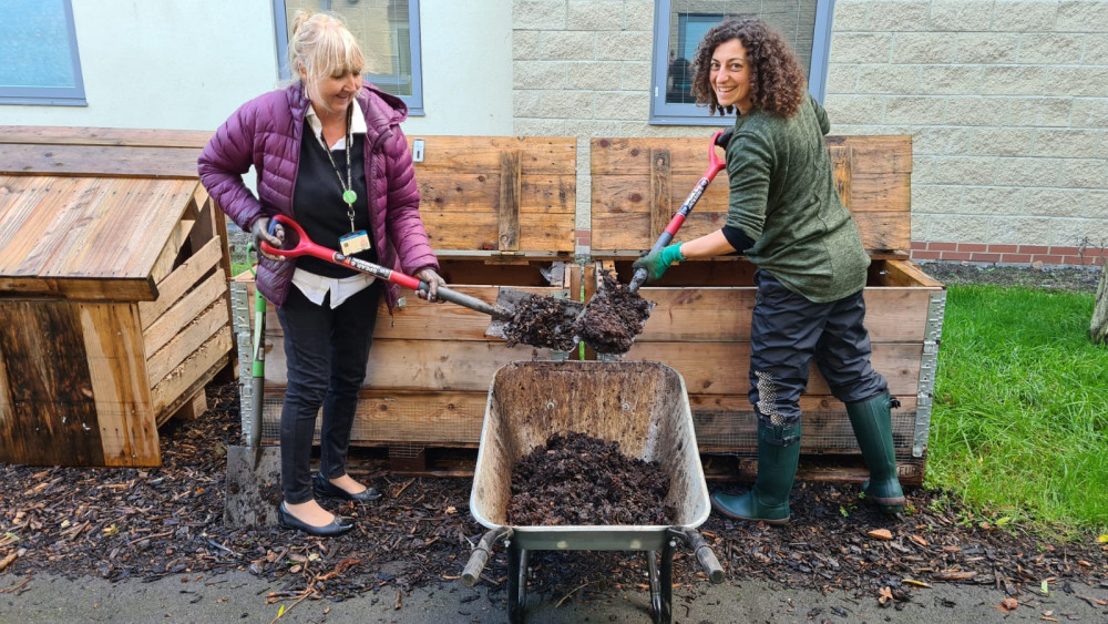 Some of the team from Frome Medical Practice who look after the wellbeing garden, which is open to the public for a tour in the Big Green Week 