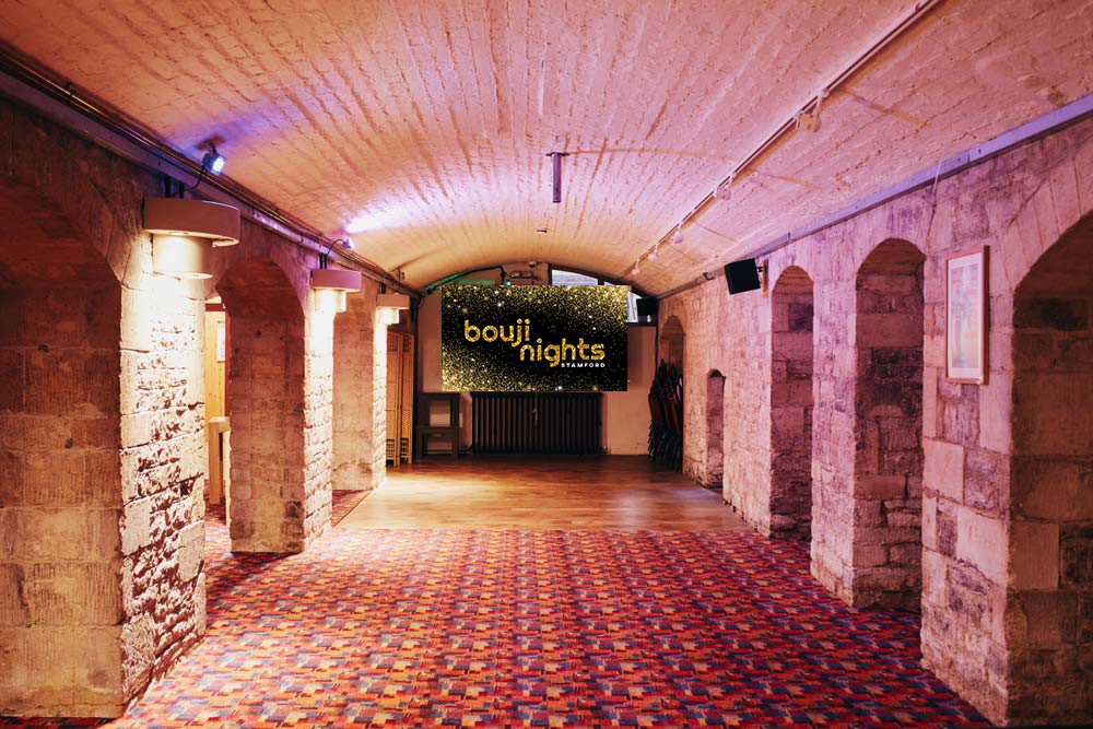 Bouji Nights takes place in the cellar bar, Stamford Corn Exchange Theatre, Broad Street. Image credit: Bouji Nights.