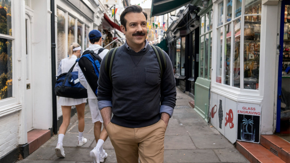 The final joyous and tearful episode of the award-winning US TV series Ted Lasso set in Richmond aired across the world today. (Credit Apple TV+).