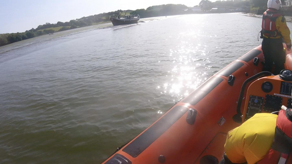 The team out on a call (Image: Falmouth Lifeboat) 