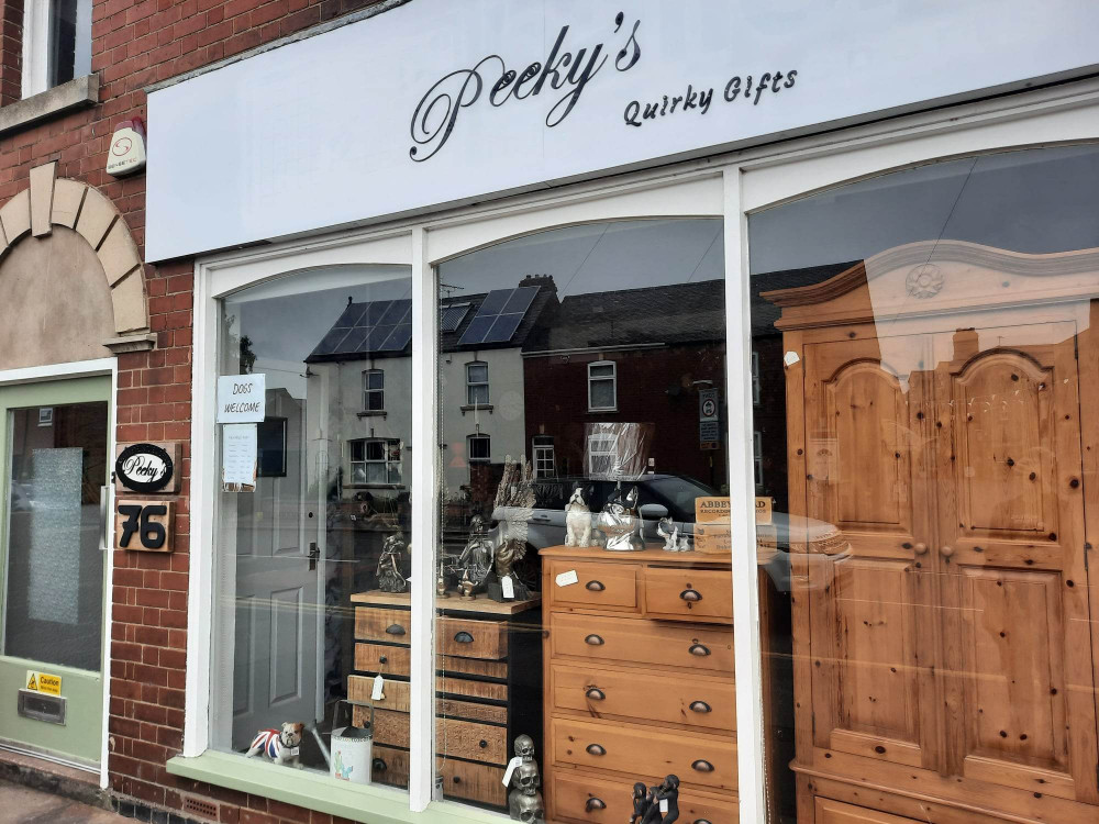 Peeky's Quirky Gifts, South Street, Oakham. Image credit: Nub News. 