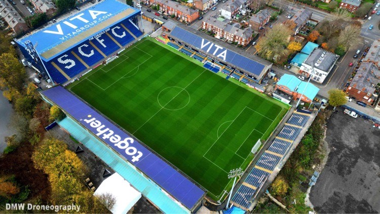 Dave also captures other Stockport landmarks, such as this fantastic view of Edgeley Park (Image - Dave Williams)