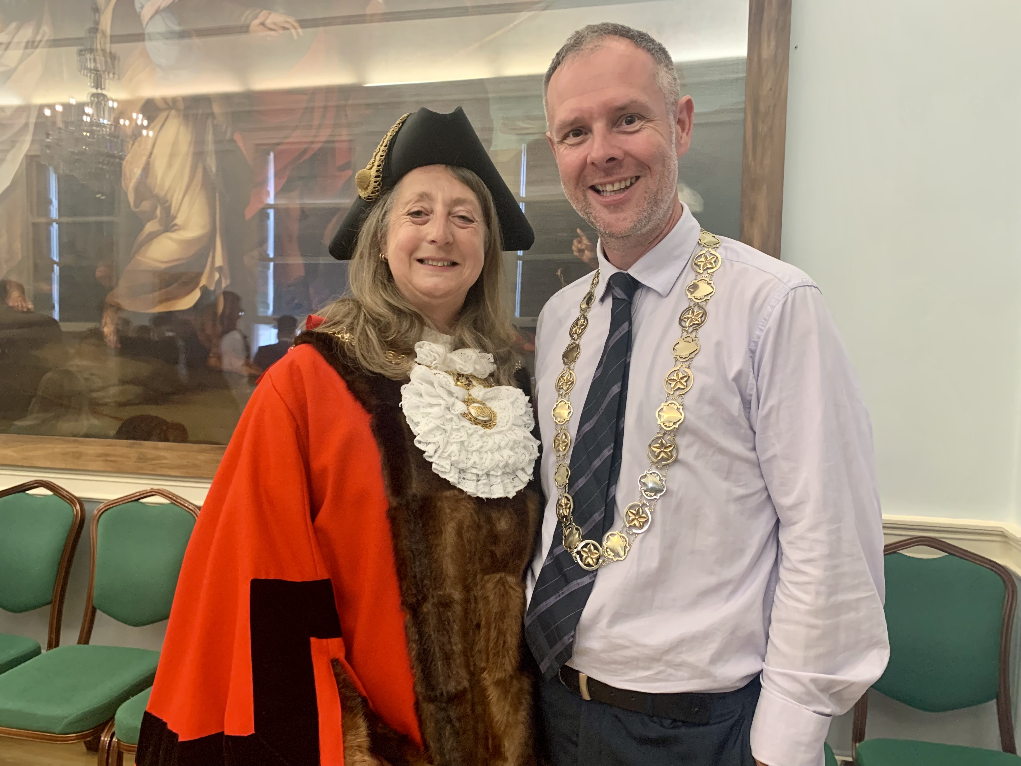 Cllr Mackay and the new Mayor of Bath, Cllr Dine Romero