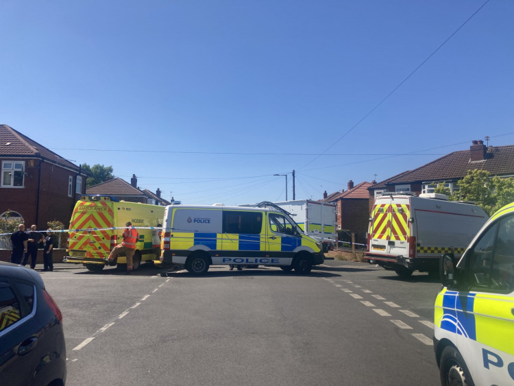 Middleton Road residents were evacuated as a large police presence was set up at the scene to deal with the explosive material (Image - Alasdair Perry)