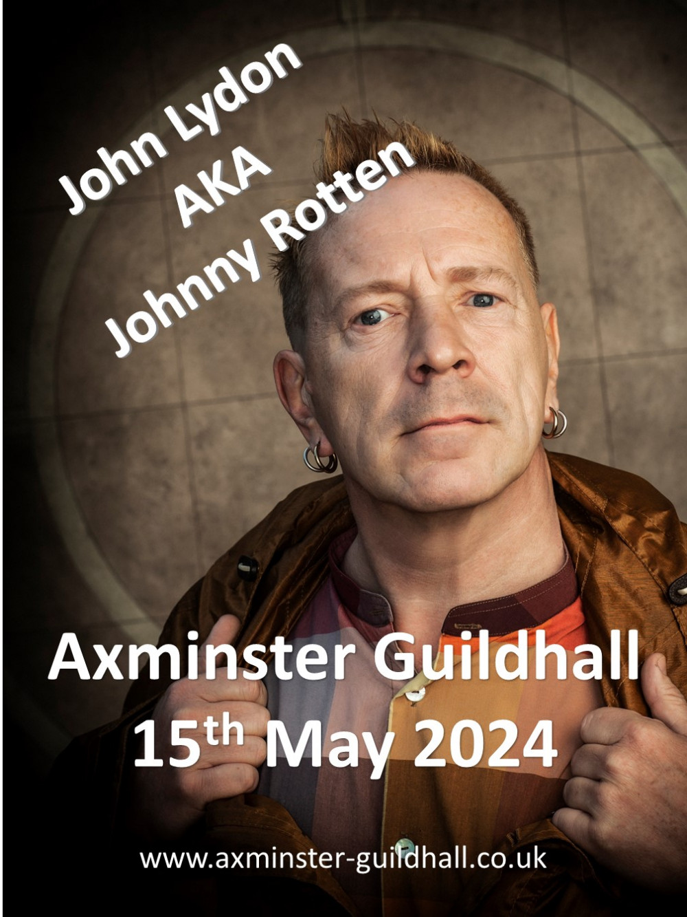 John Lydon, aka Johnny Rotten, coming to Axminster Guildhall in spring 2024