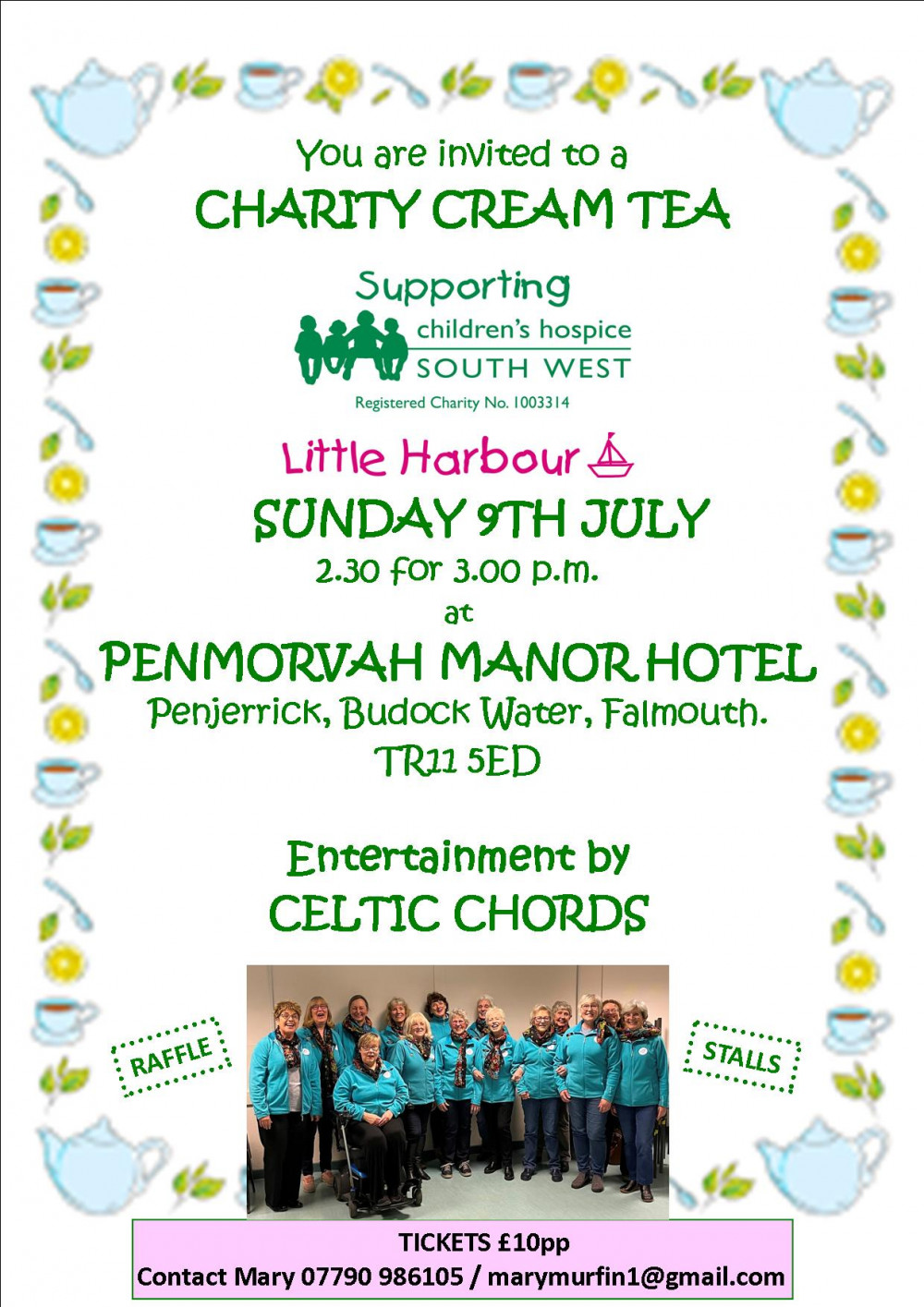 Charity Cream Tea supporting Little Harbour, Children's Hospice South West