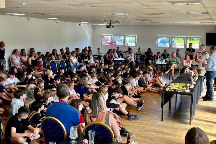 Tiger Way clubhouse crowded for the presentation ceremony
