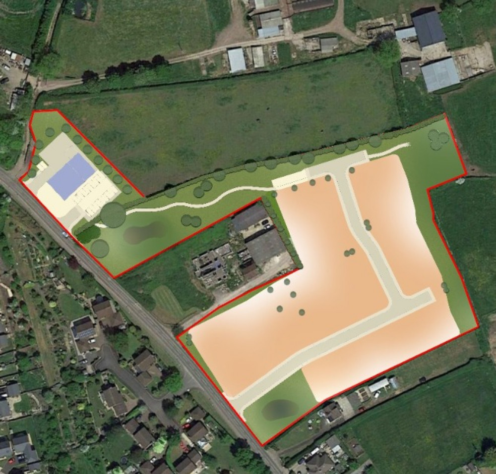 The proposed housing site in Evercreech