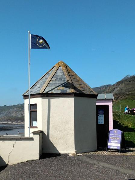 The tiny NCI lookout in Charmouth