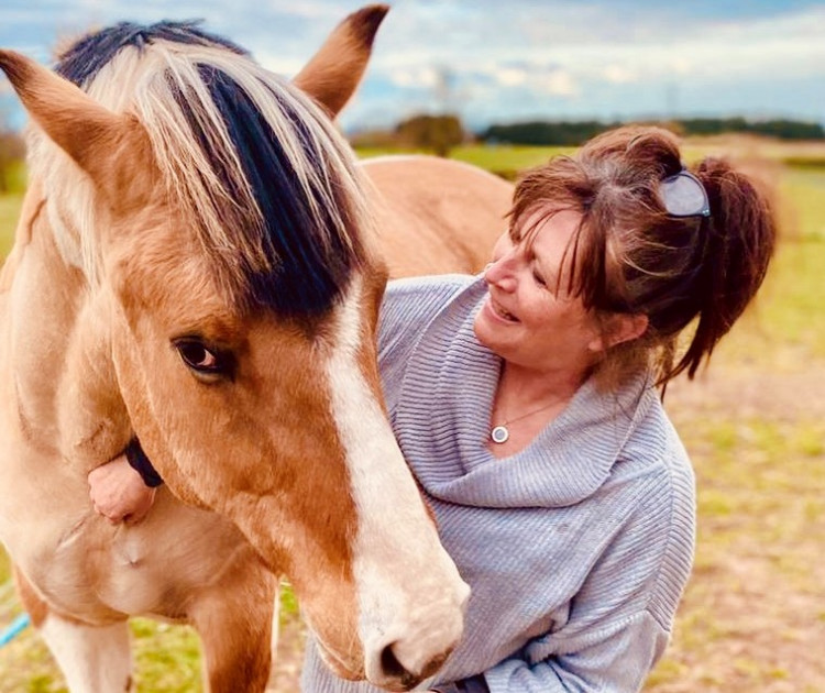 Horse and People Project founder Louise Gillard-Owen with a horse