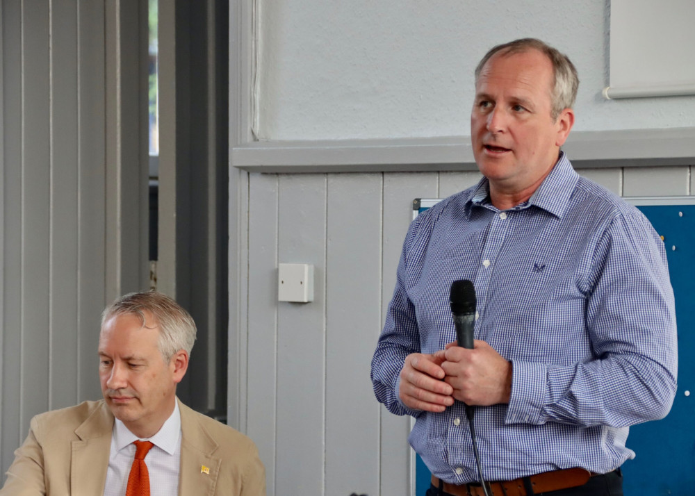 Councillor Mike Rigby, Portfolio Holder For Transport And Digital, Speaking At Wellington Baptist Church Taunton Deane Liberal Democrats 190523