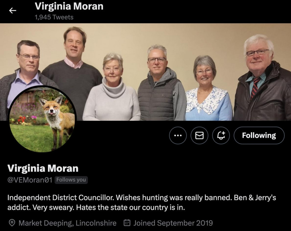 Virginia's Twitter profile and bio. Image credit: LDRS / Twitter screenshot. 