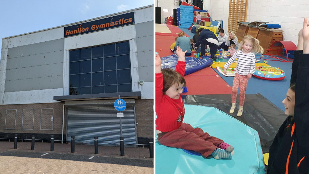 L: Honiton Gymnastics Club (Nub News) and Turbo Tots gym class (Nub News)