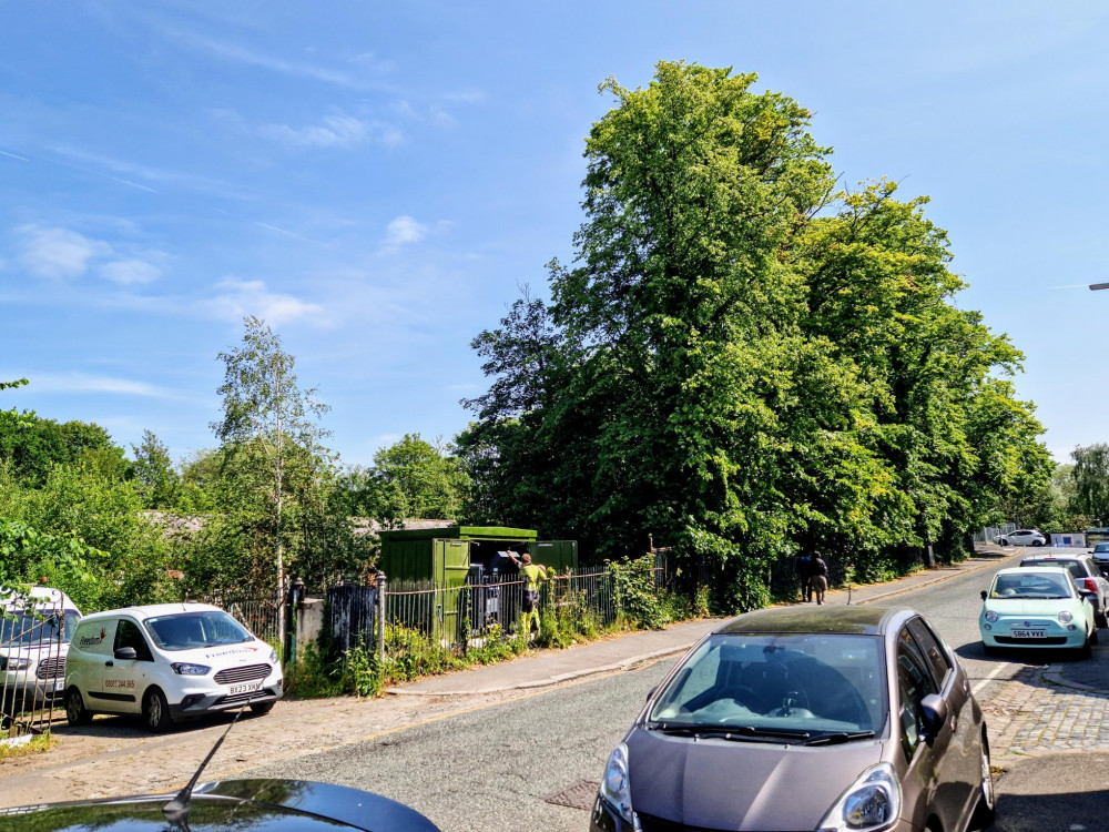 The incident on Electricity Street, happened at 11:31am on Wednesday 7 June - involving the building's floor joists (Ryan Parker).