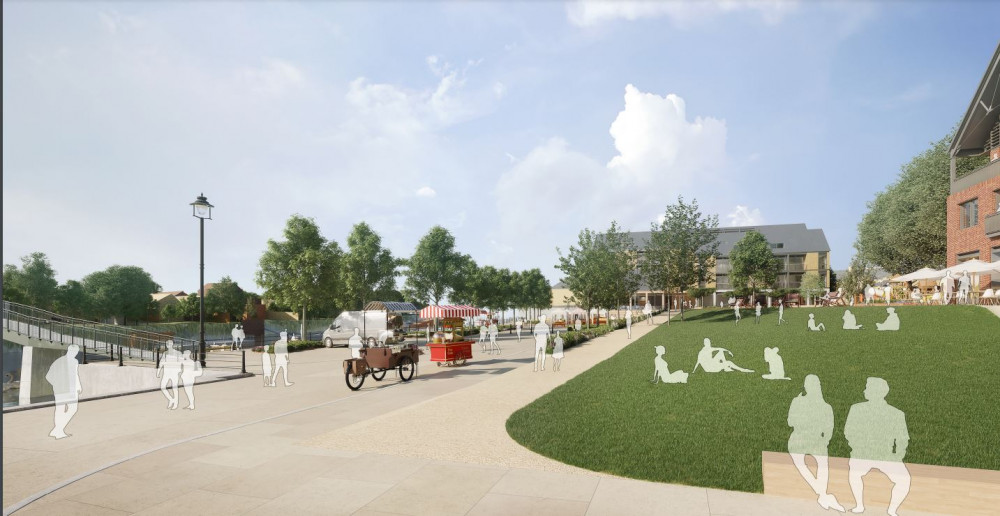 Artistic impression of new open space and promenade (Credit RBC)