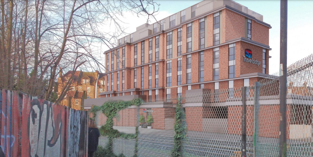 CGI of planned Travelodge from Streatham High Road. CREDIT: Lambeth Council planning documents