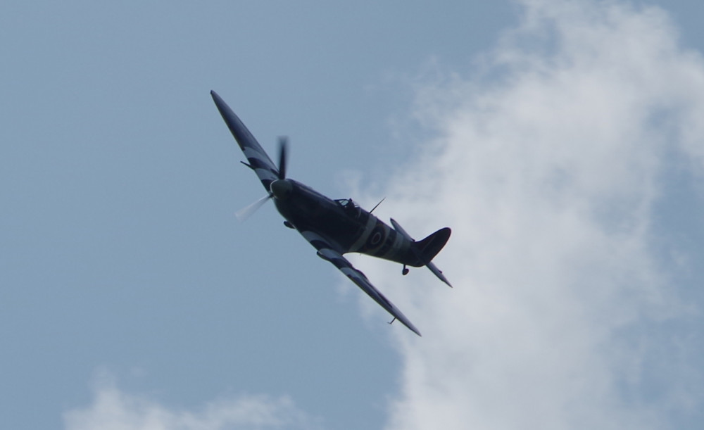 The Supermarine Spitfire flew over Kenilworth on Saturday (image by Richard Smith)