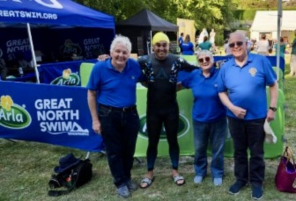 Mark Arjoo pictured with his Rotary colleagues after completing the event