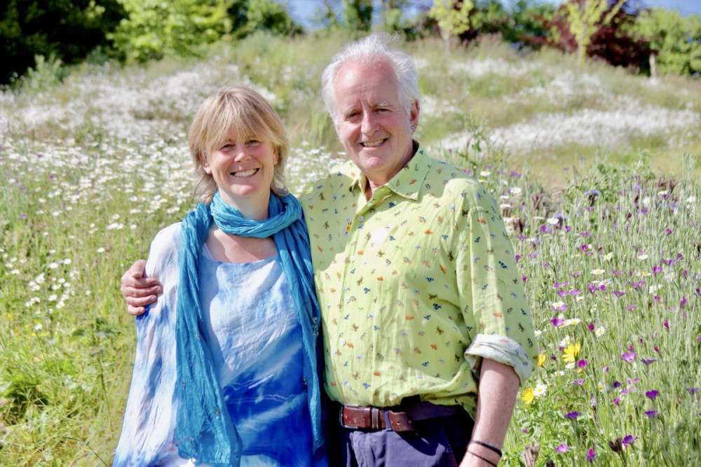 Julia Hailes MBE and her husband Jamie Macdonald at Hooke Farm