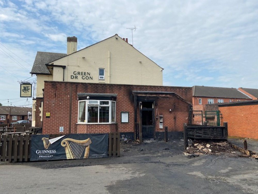 A fire has caused devastating damage to a Hucknall pub that only reopened ten days ago. Photo Credit: Tom Surgay.