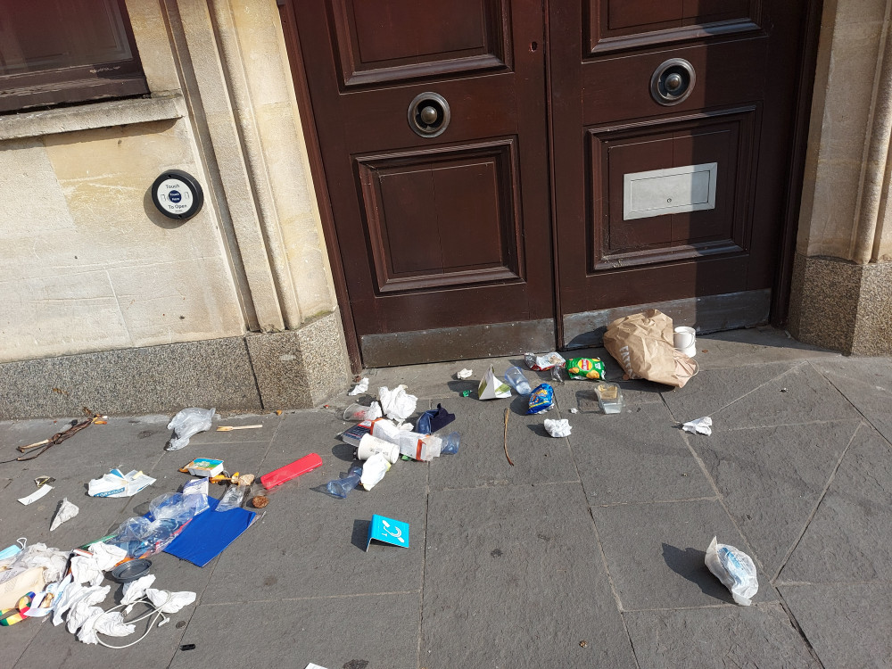 Litter is a big issue in Frome town centre 