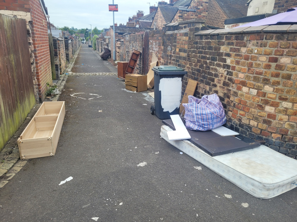 Residents on Kimberley Road, Etruria, say the rubbish makes the area “not a nice place to live” (LDR).