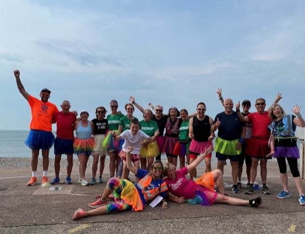 The Axe Valley Runners 'Tutu Tribe' at Seaton parkrun