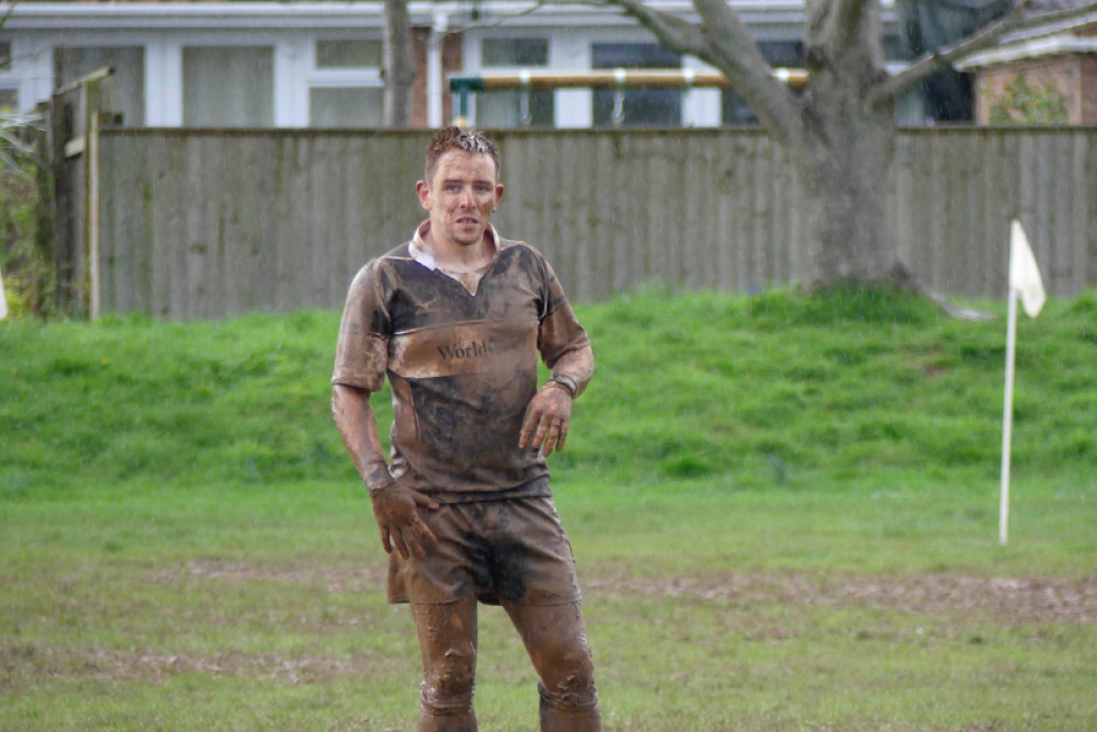 Tom on a damp away day back in 2017 (Image: Falmouth Rugby) 