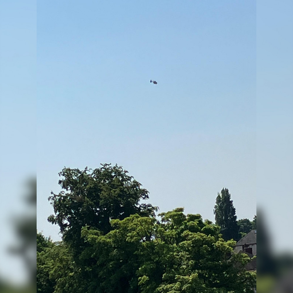 Residents spotted the air ambulance flying over Penkhull this morning (Natalie Boot).