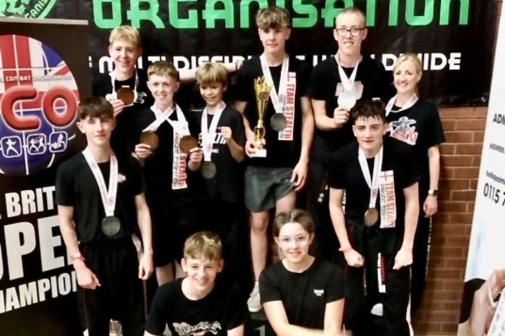 Medal winners from Coalville's Stealth Club at last weekend's event in Cannock