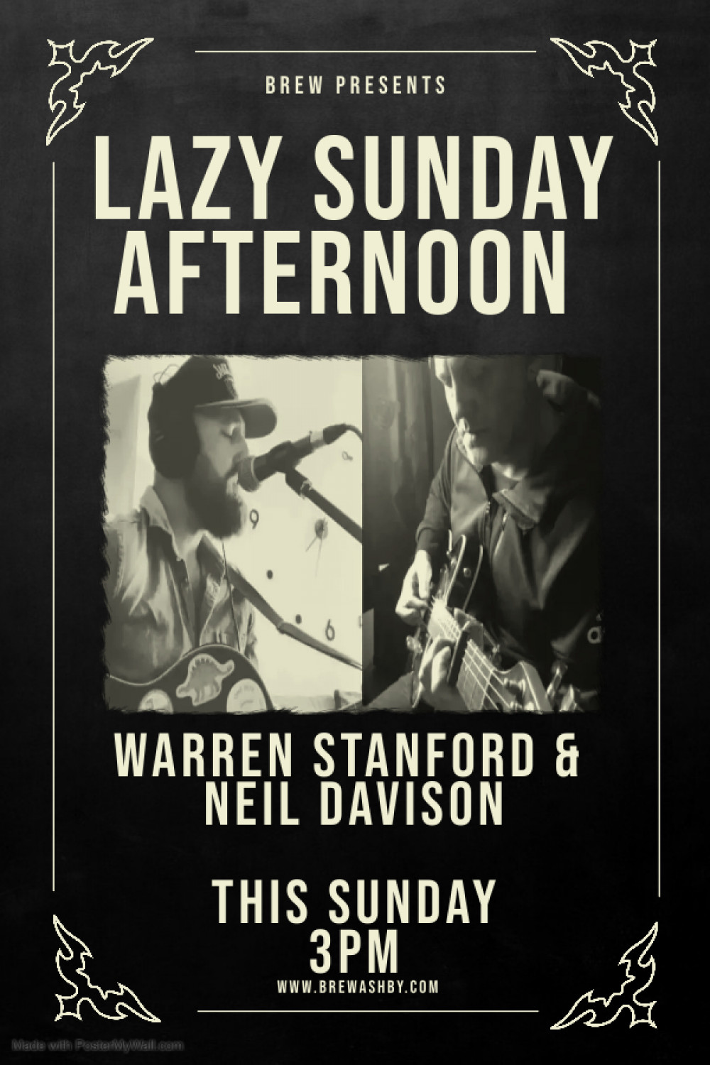 Lazy Sunday Afternoon Acoustic Session with Warren Stanford & Neil Davison at Brew, 106B Market Street, Ashby-de-la-Zouch