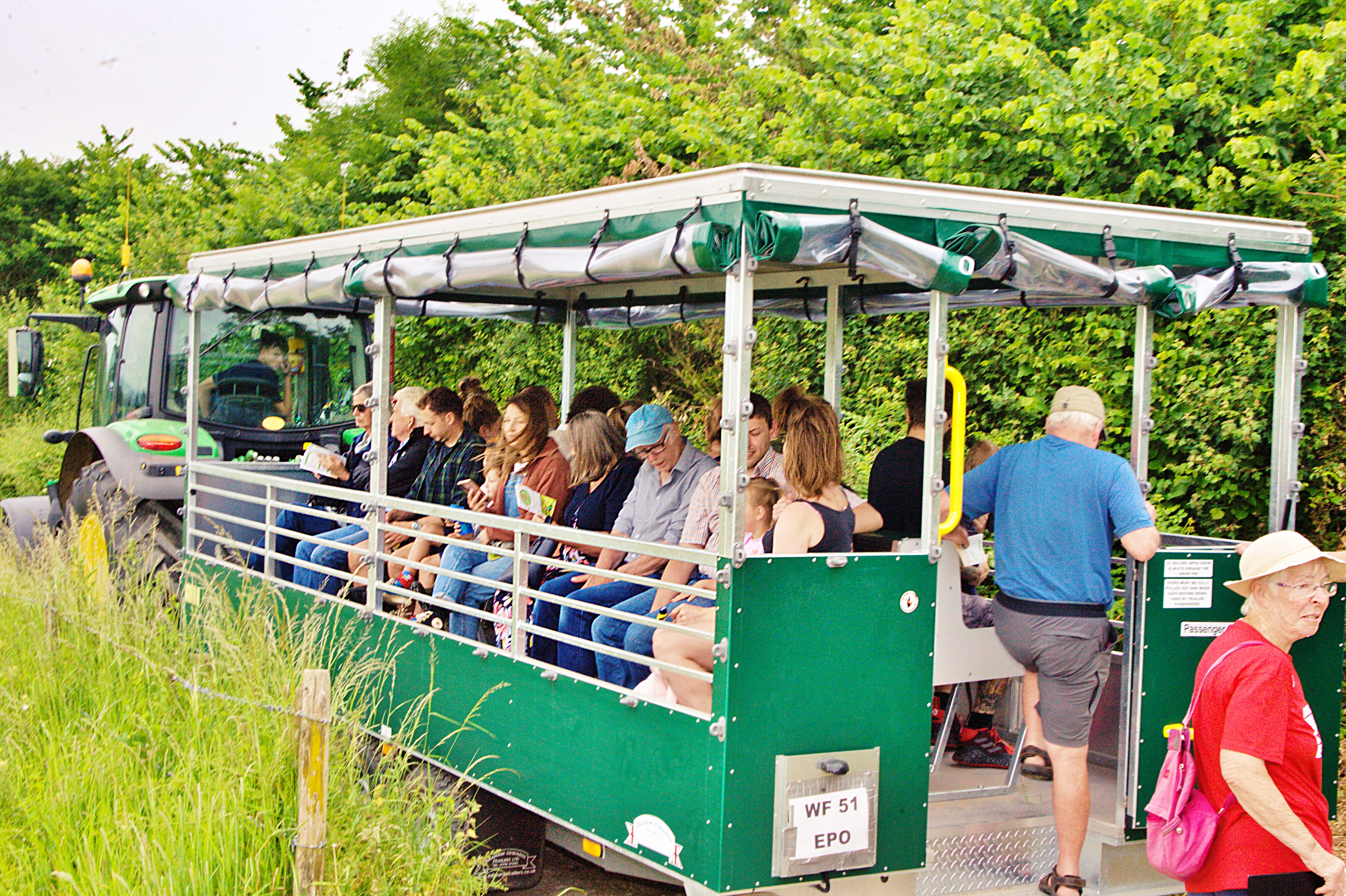 Visitors enjoyed tractor and trailer tours of the farm