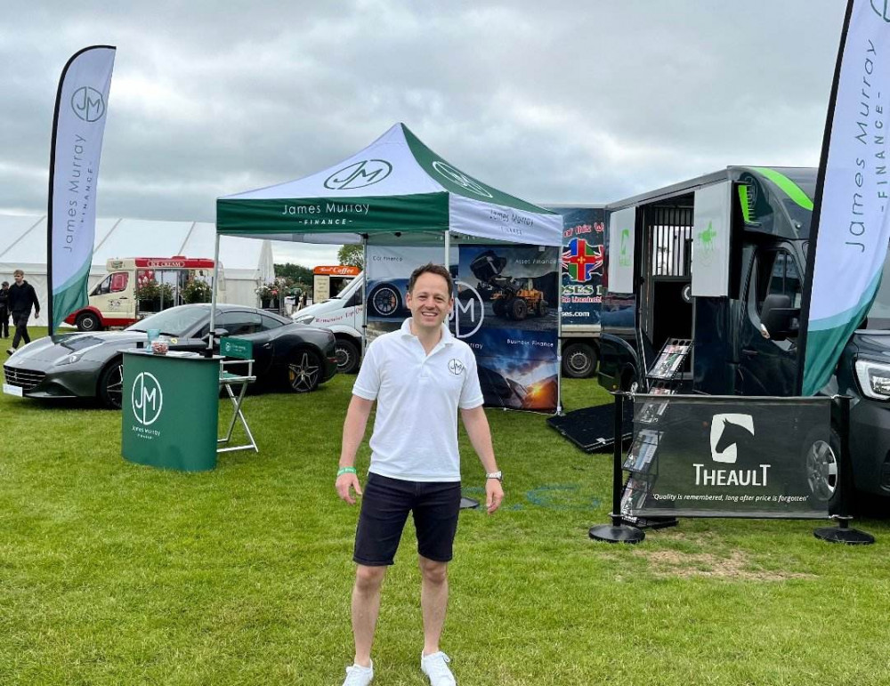 James at the Rutland County Show earlier this month. Image credit: James Murray Finance. 