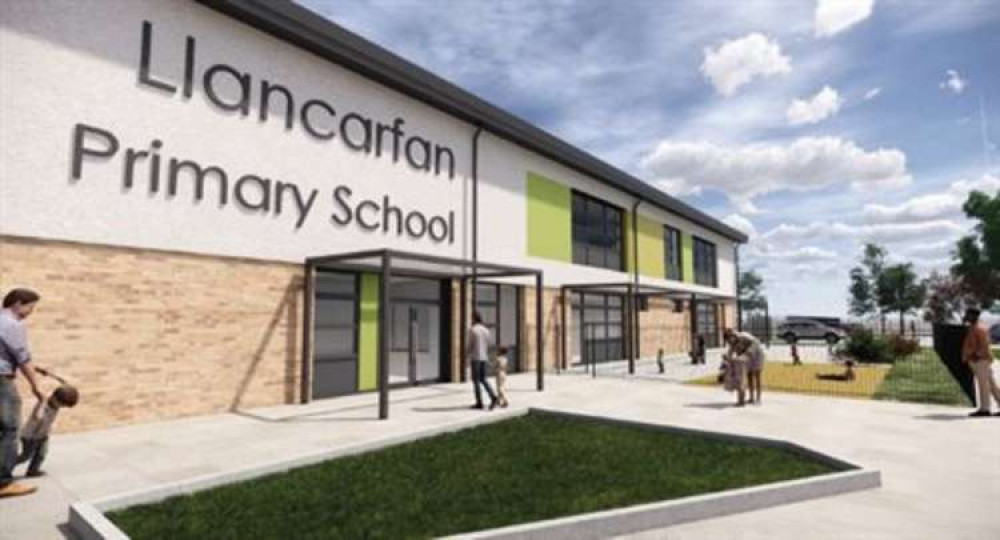 The original design for 'Llancarfan Primary School' which will be renamed South Point Primary School from next year (Image via Vale of Glamorgan Council)