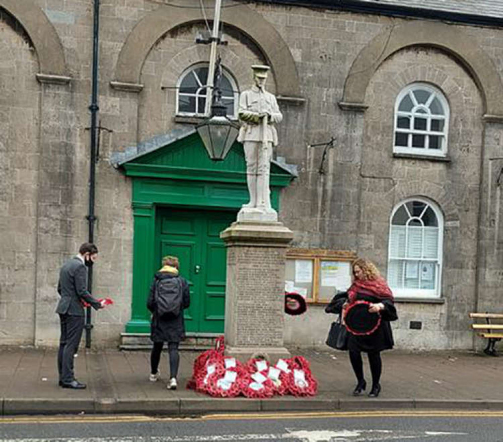 Wreaths being laid at last year's Remembrance Service