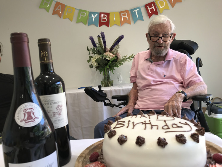 Burma veteran Peter celebrating his 101st birthday at Royal Star & Garter in Surbiton (Credit: Royal Star & Garter) 