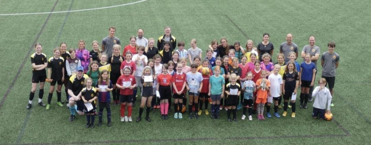 Coaches and players gathered for a day of fun (Image: Falmouth Youth Community FC)