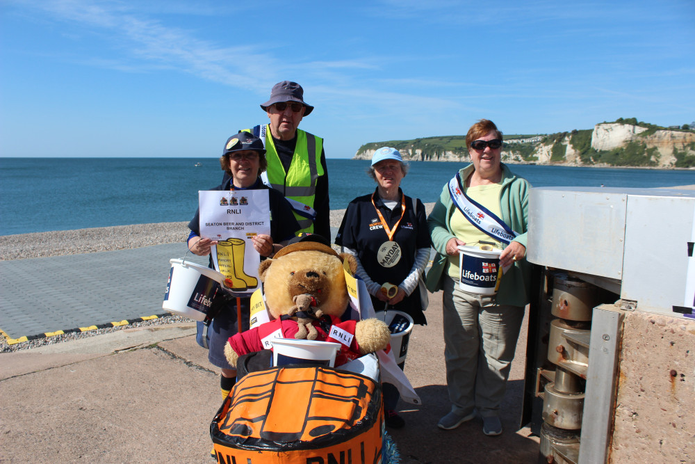 Volunteers and supporters of the Seaton, Beer & District RNLI branch took part in the Welly Walk