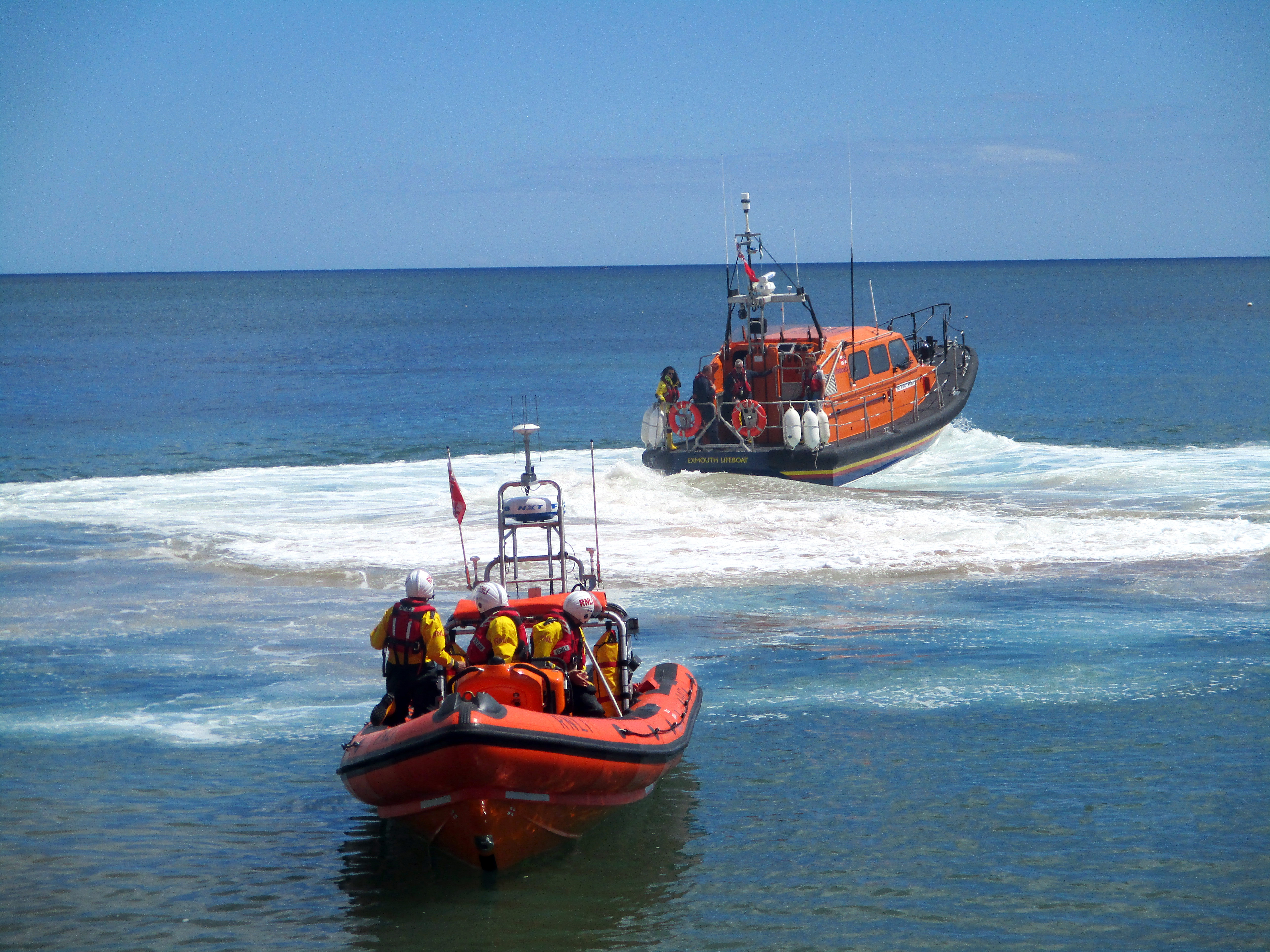 Lyme Regis and Exmouth lifeboat crews will give a display for Beer Lifeboat Weekend