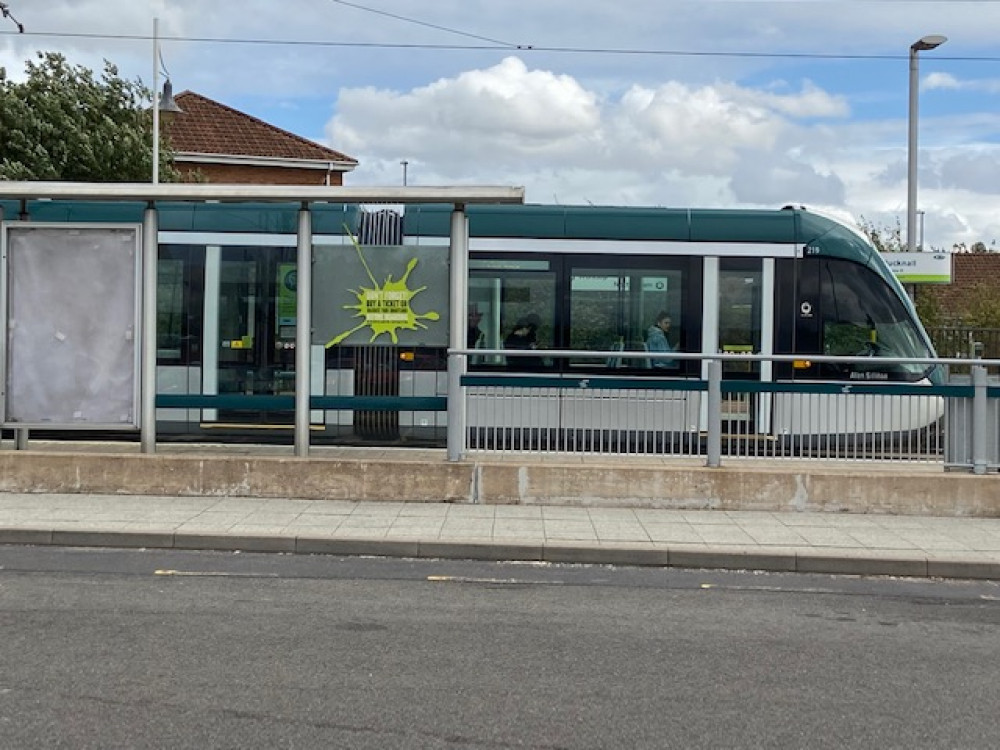 Due to repair work being carried out in Bulwell, trams are currently not running between Hucknall and Wilkinson Street. Photo Credit: Hucknall Nub News.