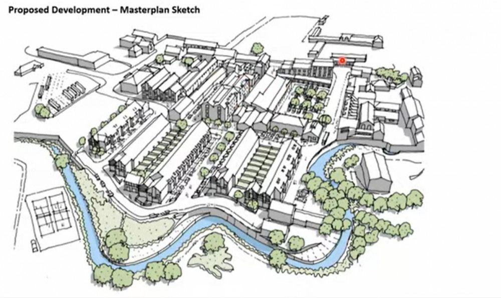 The masterplan layout for the St Michael’s Trading Estate in Bridport