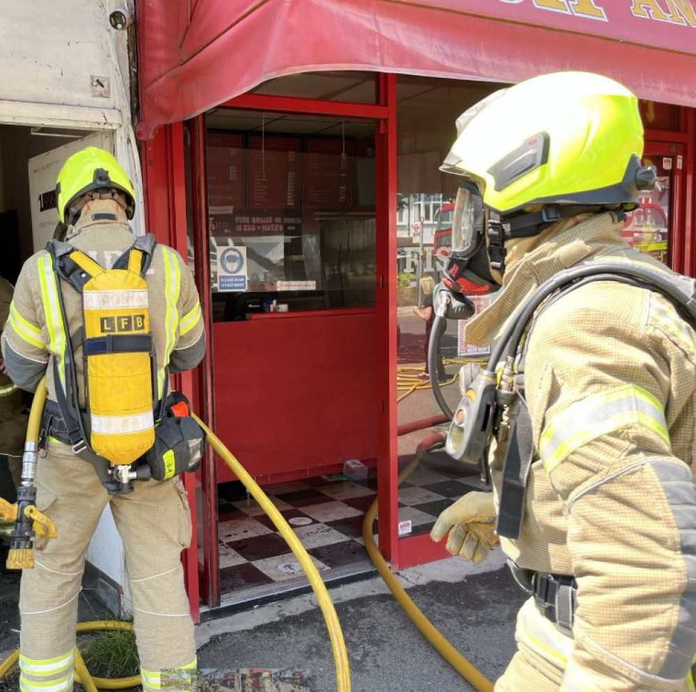 The cause of a fire which took place at Teddington Fish Bar last Wednesday (14 June) has been revealed (Credit: LFB)